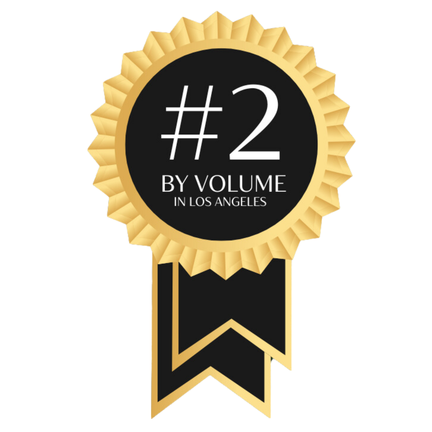 RealTrends badge, number two by volume in Los Angeles